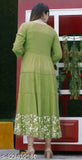 Green embellished anarkali kameez with flared skirt