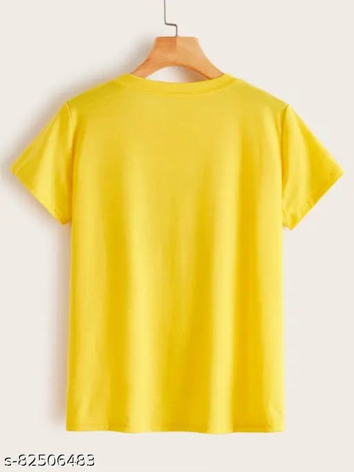 Women's graphic print cotton blend short sleeved t-shirt, vibrant design, trendy casual wear, perfect for everyday, available sizes S-XXL