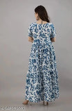Blue rayon anarkali kurti