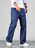 Men's baggy denim jeans, oversized fit, casual style