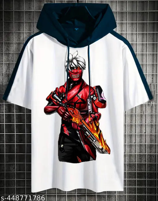 Polycotton Freefire Max Gamers round neck t-shirt, short sleeves, printed design. Refresh wardrobe with CANIS apparel." (109 characters)