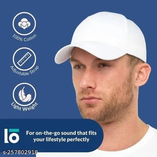 Soft cotton, adjustable baseball caps in solid style - combo pack of 3 trendy sports caps (India)