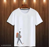Stylish men's graphic printed t-shirt, polyester half sleeves with bold print, 100% polyester, country of origin: India