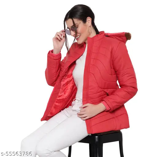 Women's polycotton quilted jacket, self-design net pattern, XL size, best for layering with denim and winter boots