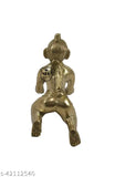 Brass Baby Radha Rani Statue, 2" High, Neo Classic Indian Goddess Idol