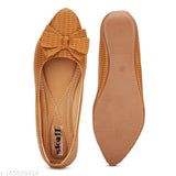 Textured synthetic leather slip-on bellies from Skoll Brand, stylish women's footwear for casual & party wear