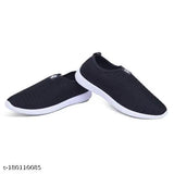 Striped mesh slip-on sports shoes by SUPEX for comfortable running, walking - size N4 to N9