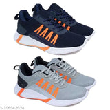 A pair of Bersache casual shoes with blue and orange laces, canvas upper