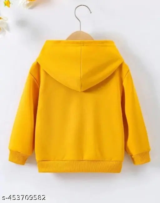 Cotton kids hoodie with long sleeves, printed design, perfect for any occasion. Soft, stretchable fabric keeps child comfortable and warm. Durable construction with easy care