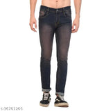 Polycotton solid men's jeans for fashionable fit - Fashionable Fashionista Men Jeans, size 30/32/34/36, made in India
