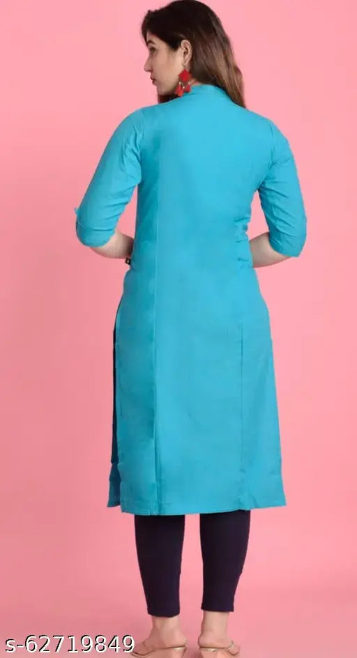 Graceful georgette kurti, printed combo on Indian woman, long sleeves