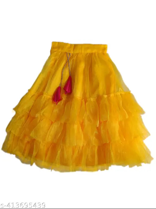 Taffeta silk and cotton silk Pari frock dress with Aari work embroidery, suitable for up to 8-year-old princesses. Indian handcrafted children's clothing on display