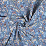 New blue double king bed sheets, premium cotton blend, elastic fitted with 2 pillow covers, 72x78+10 inches, floral pattern