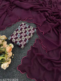 Purple faux georgette fabric dress