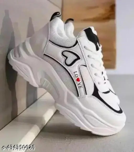 Breathable mesh, synthetic and rubber dad shoes for daily walks, black style for women's casual sports wear