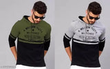 Black cotton hoodie men's t-shirt, printed design, long sleeves, lightweight & breathable
