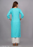 Stylish Rayon printed kurti for women, ideal for parties and festivals, three-quarter sleeves, India-made, available in multiple sizes (M-6XL)