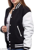 Fleece, printed net, NY patch varsity jacket - stylish and attractive for women or girls (India)