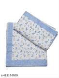 Multicolor pack of 2 golden leaf cotton summer toppers with botanical border for single bed, soft and comfortable for sleeping AC