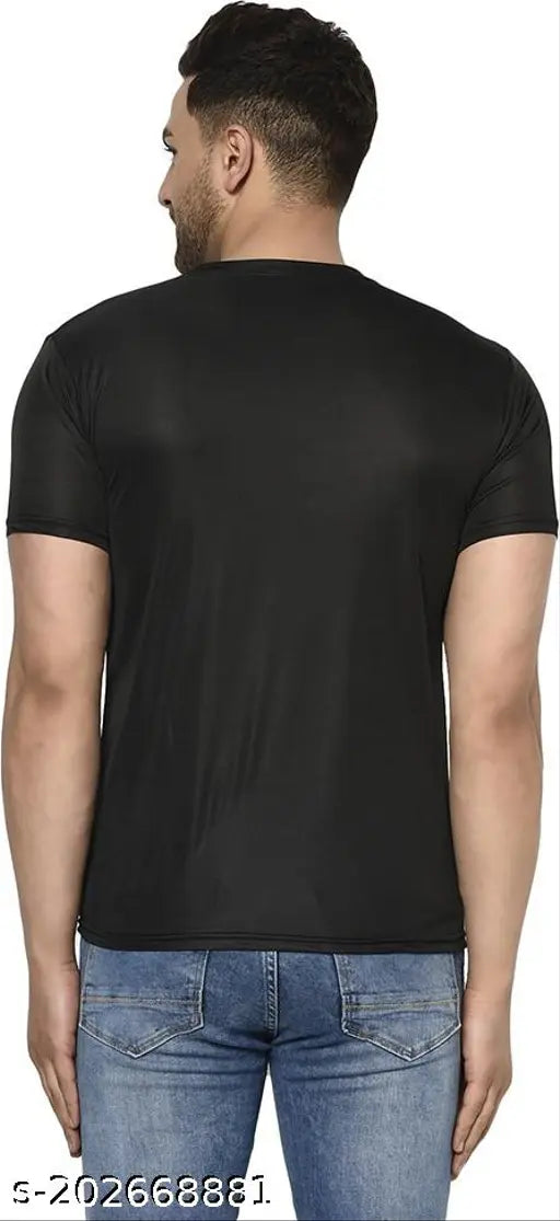 Multicolor cotton blend round neck men's t-shirt, ideal for casual outings and stylish wear