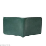 Faux leather men's purse, solid colored classic world wallet with two compartments, three currency slots, and five card holders