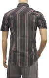 Mens Poly Casual Men Shirts (Black, Grey, L) - GillKart