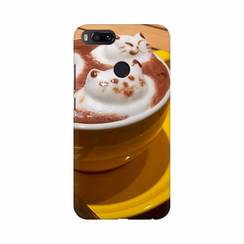 Coffee Creamy Cat Design Mobile Case Cover - GillKart