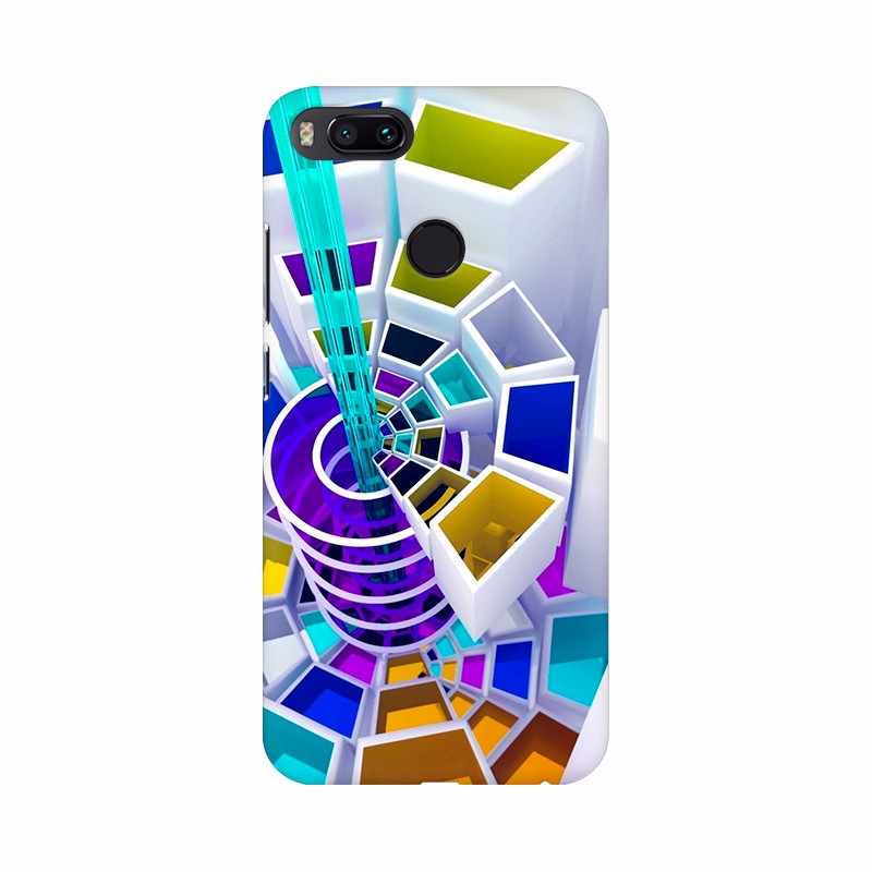 Multicolor 3D Boxes Mobile Case Cover - GillKart