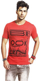 Mens Hosiery Printed Men Tshirts (Red, S) - GillKart