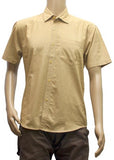 Mens Combed Cotton Semi Formal Men Shirts (Beige, L) - GillKart