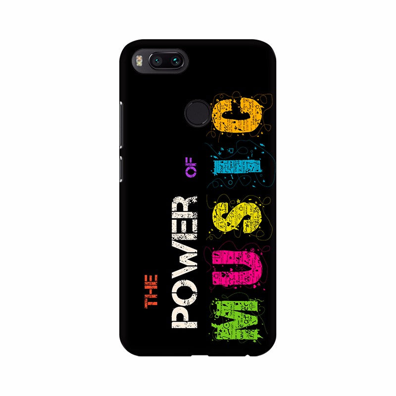 The Power of Music Colorful Text Mobile Case Cover - GillKart