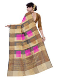 Women's Cotton, Jacqaurd Saree With Blouse (Multi Color, 5-6 Mtrs) - GillKart