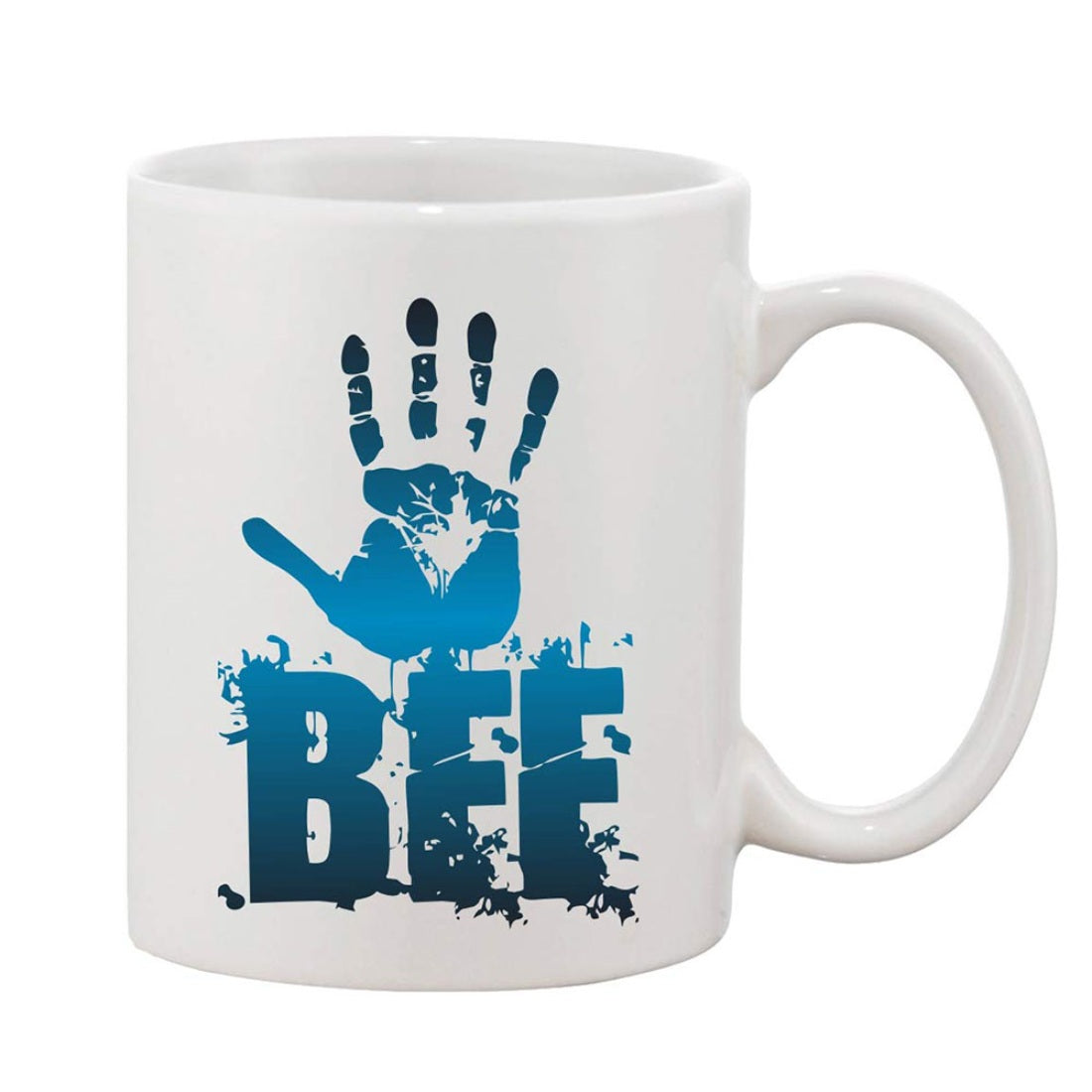 Printed Ceramic Coffee Mug - 1 Pieces, White, 11oz - GillKart