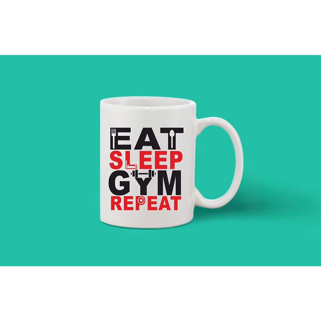 Printed Ceramic Coffee Mug - 1 Pieces, White, 11oz - GillKart