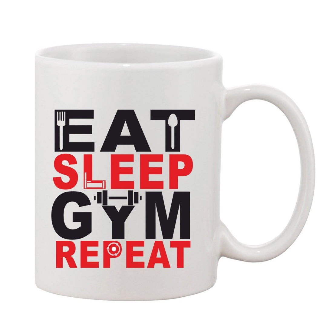Printed Ceramic Coffee Mug - 1 Pieces, White, 11oz - GillKart