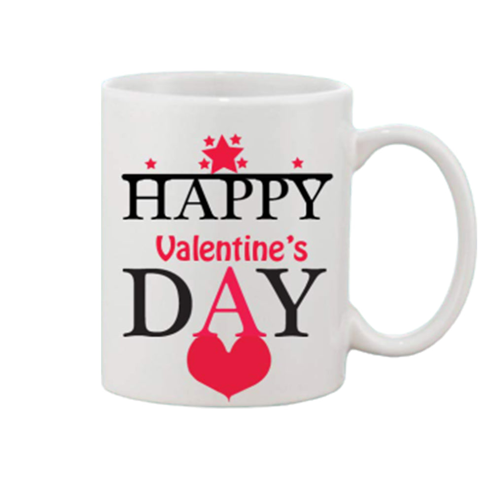 Happy Valentine's Day coffee mug with handle