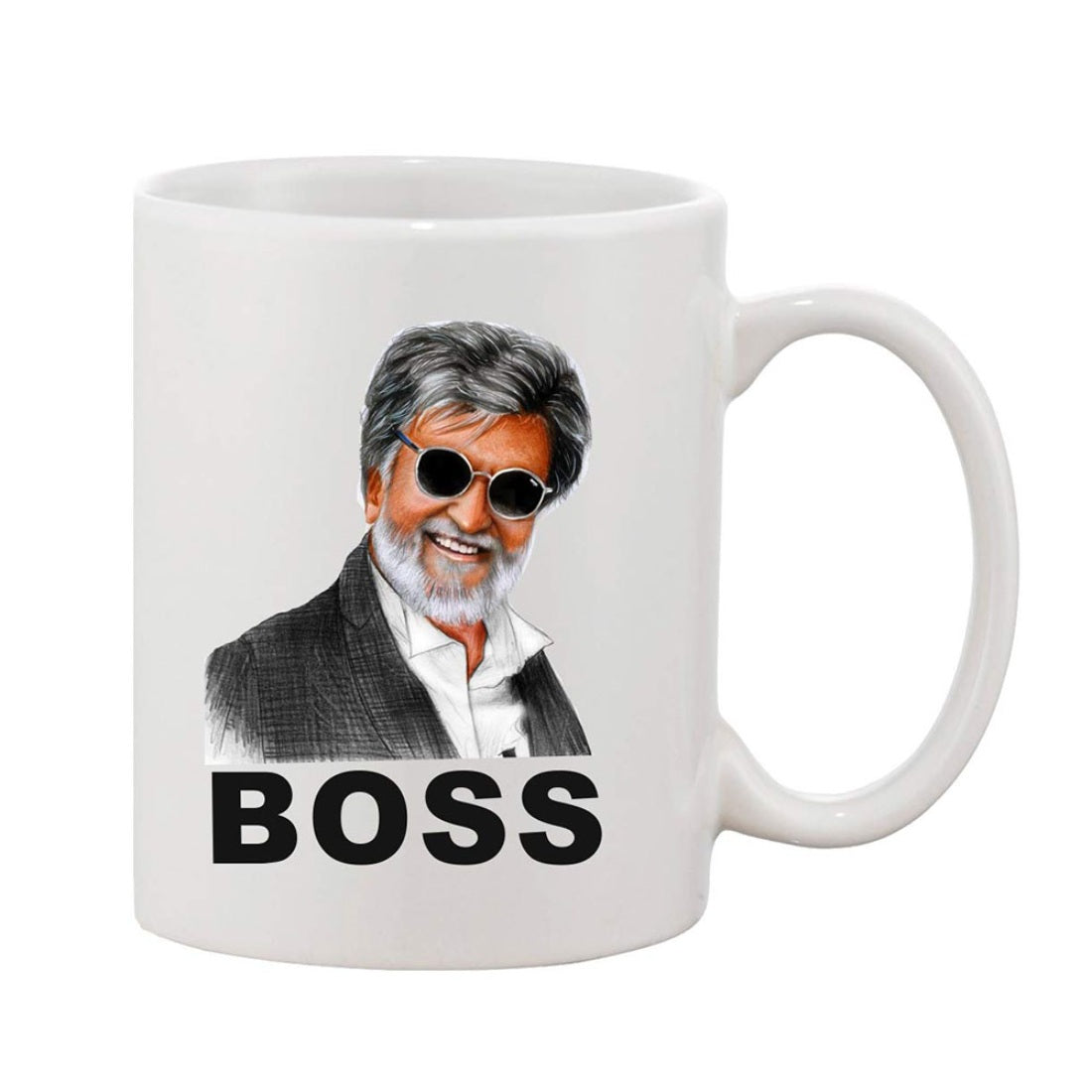Printed Ceramic Coffee Mug - 1 Pieces, White, 11oz - GillKart
