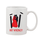 Black and red mug with a graphic