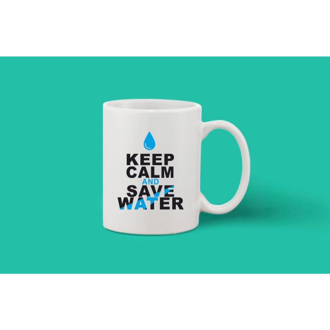 Printed ceramic coffee mug