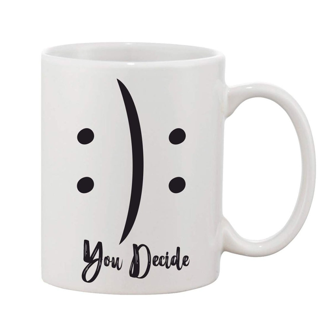 Printed Ceramic Coffee Mug - 1 Pieces, White, 11oz - GillKart