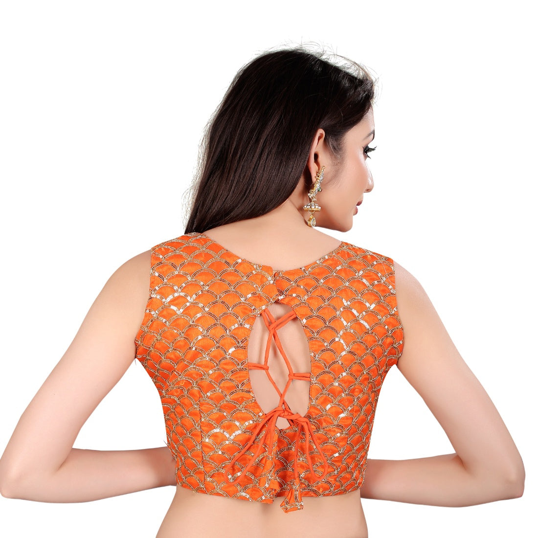 Keri Fenta satin silk, padded full stitched blouse for women