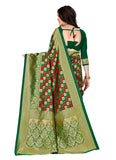 Women's Banarasi Silk Saree (Multi, 5-6mtrs) - GillKart