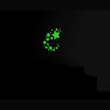 Green Galaxy Of Stars With Moon Radium Wall Sticker - GillKart