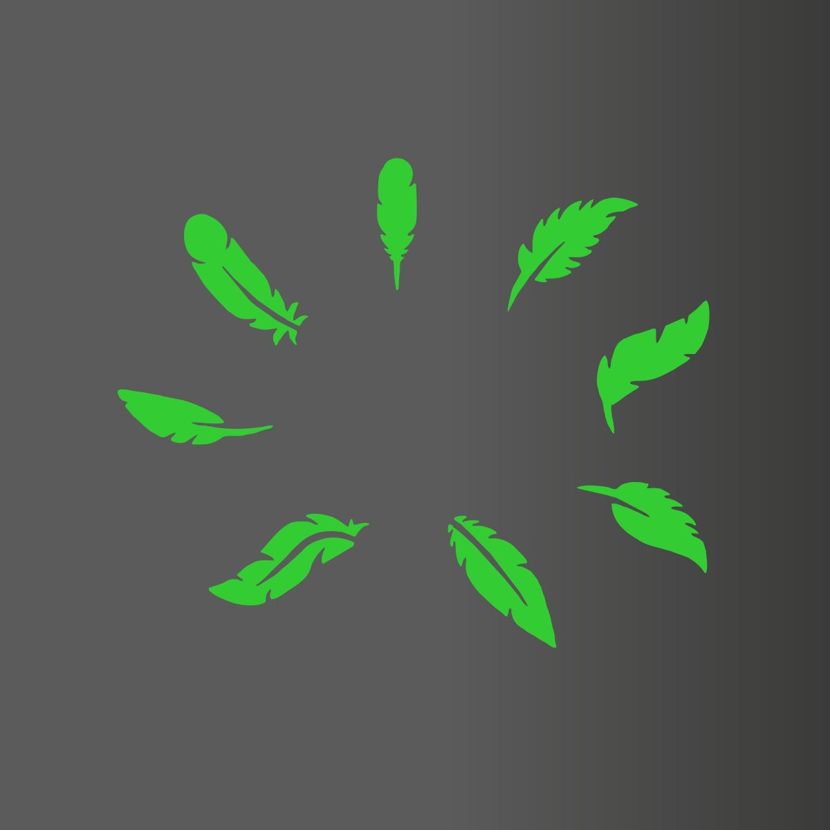 Green vinyl peel-and-stick radium wall sticker (56x45cm), promoting relaxation and calming atmosphere