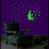 Green vinyl peel-and-stick radium wall sticker for decor, 62x39cm, promotes relaxation and reduces need for electric lighting