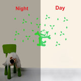 Green vinyl radium wall sticker for kids room decor, peel-and-stick, 64x39cm size, promoting a calming and relaxing atmosphere