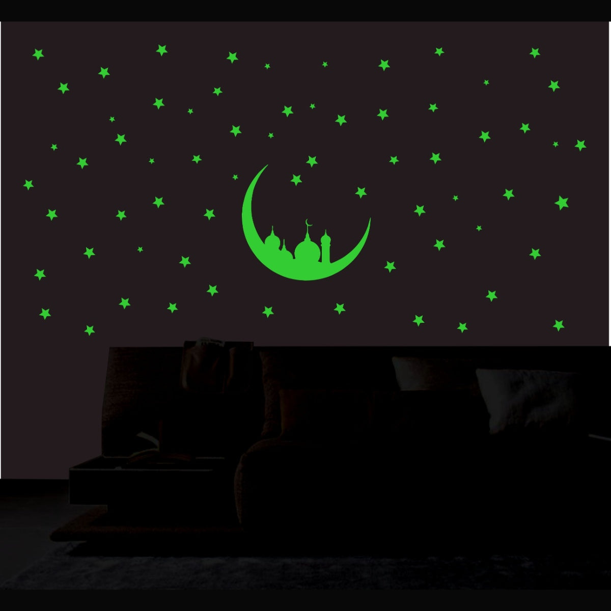 Green Decorative Radium Wall Sticker - GillKart