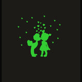 Green Galaxy of Stars vinyl peel-and-stick wall decal, size 43x42cm. Relaxing, calming, and ambient decor for dark spaces
