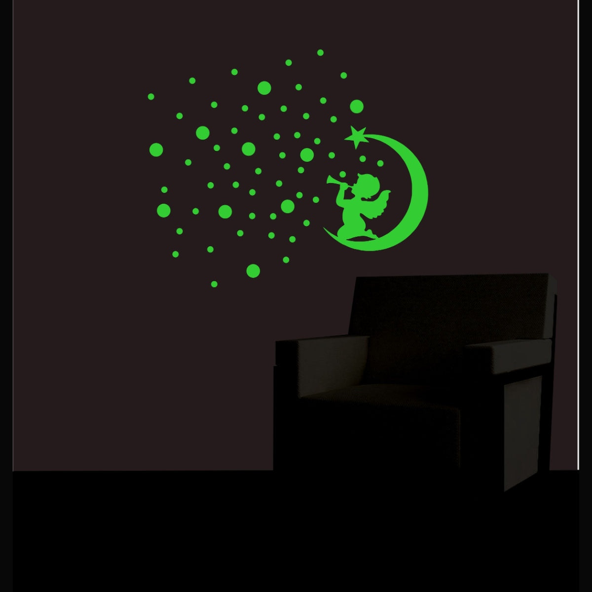 Green Decorative Radium Wall Sticker - GillKart