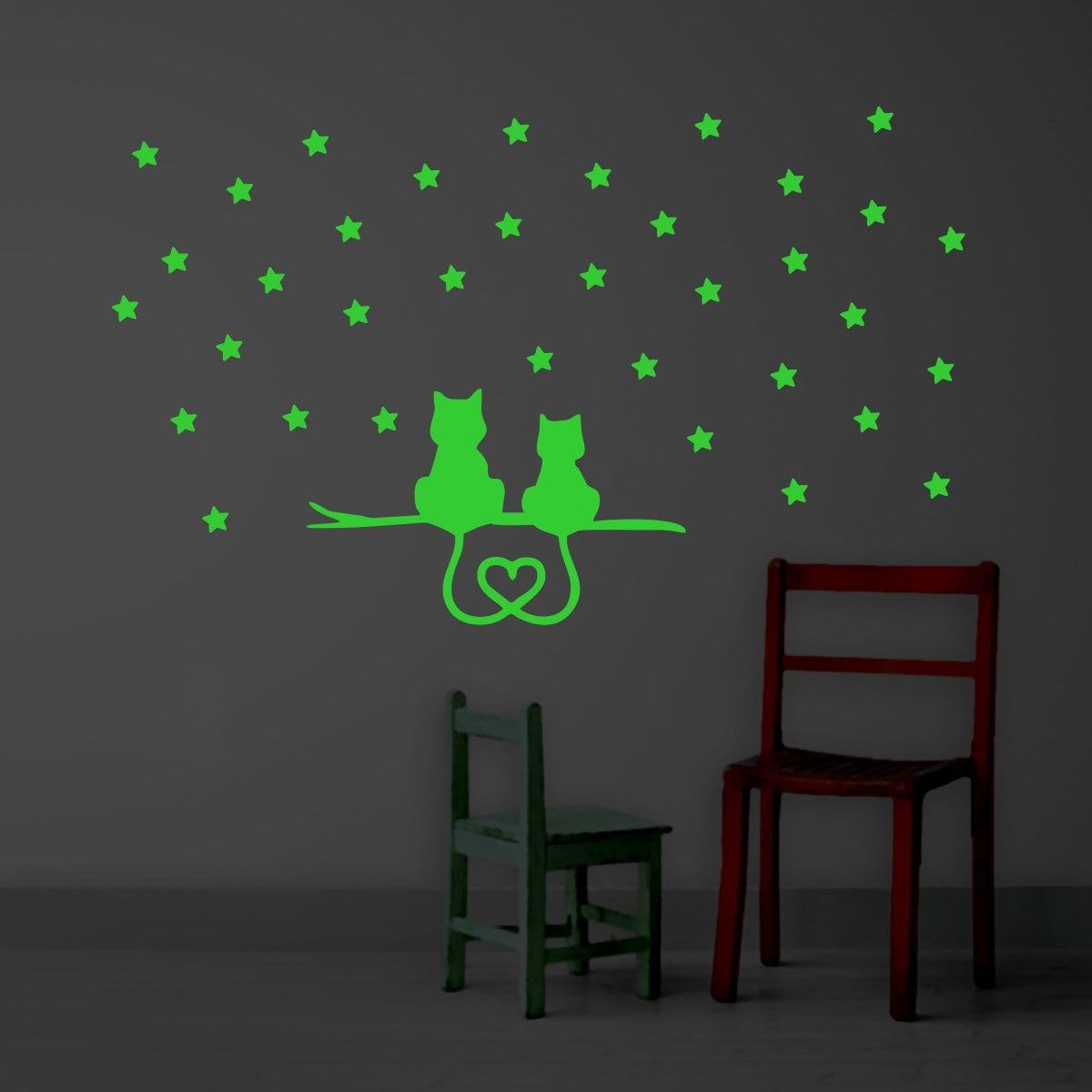 Green Kids Room Decor Radium Wall Sticker - GillKart